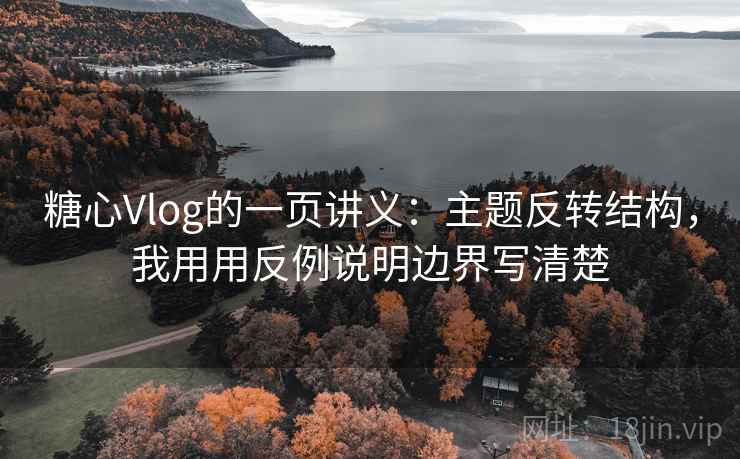 糖心Vlog的一页讲义:主题反转结构,我用用反例说明边界写清楚 糖心Vlog的一页讲义:主题反转结构,我用用反例说明边界写清楚